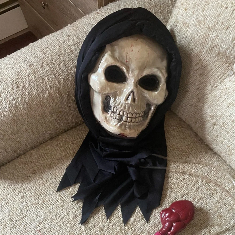 Black Hooded Skull Mask